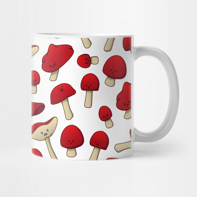 Mushrooms | Pattern | Cute | Red by Wintre2